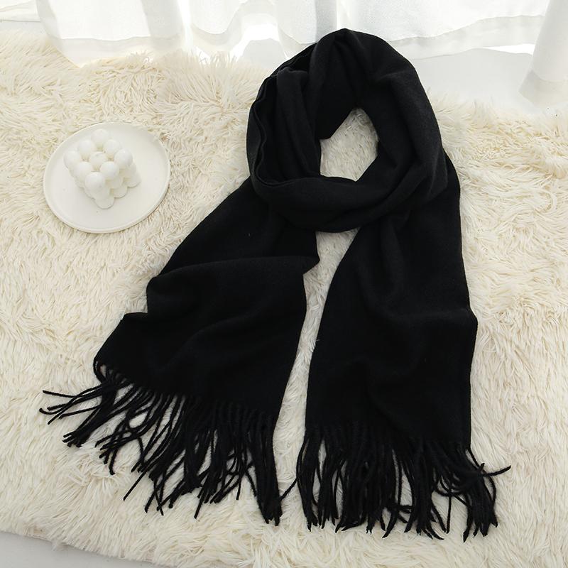 

Luxury Solid Cashmere Shawl Scarf Womna Winter Warm Scarves Fashion Long Shawls Wraps Tassels Pashmina Muffler Female Echarpe