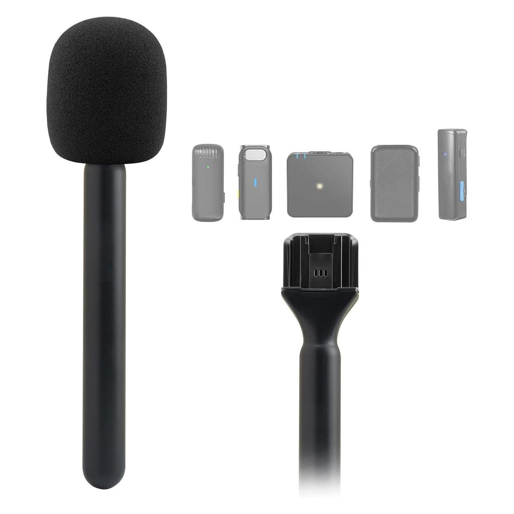 TOPINCN Wireless Microphone Adapter G1 Lark Synco Compatible Handheld Holder Stand Kit 2 Pieces Lightweight Portable Interview Use