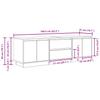 TV Stand with LED Lights Black Oak Effect 160.5x41x50 Cm
