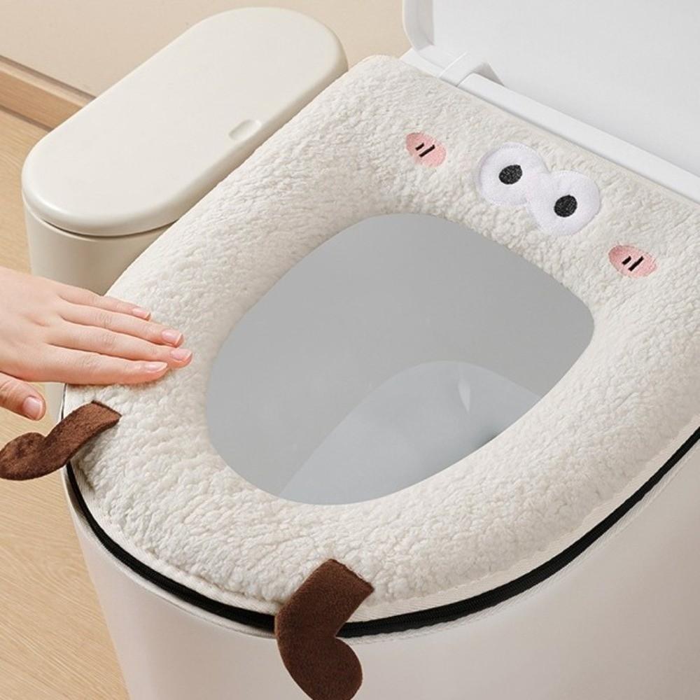 Warm Toilet Seat Cushion Cartoon Washable Toilet Cushion Easy Install Toilet Pad  Home Toilet