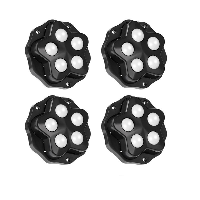 

New 4Pcs Self Adhesive Type Mute Ball Universal Wheel 200Kg 5 Beads Furniture Casters Wheels Stainless Steel Wheel 360° Rotation