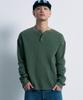 FERNOV Washed Waffle Henley Neck Khaki