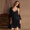 Sexy pajamas women's summer lace ice silk simulation silk suspender pure desire nightdress robe loungewear two-piece set