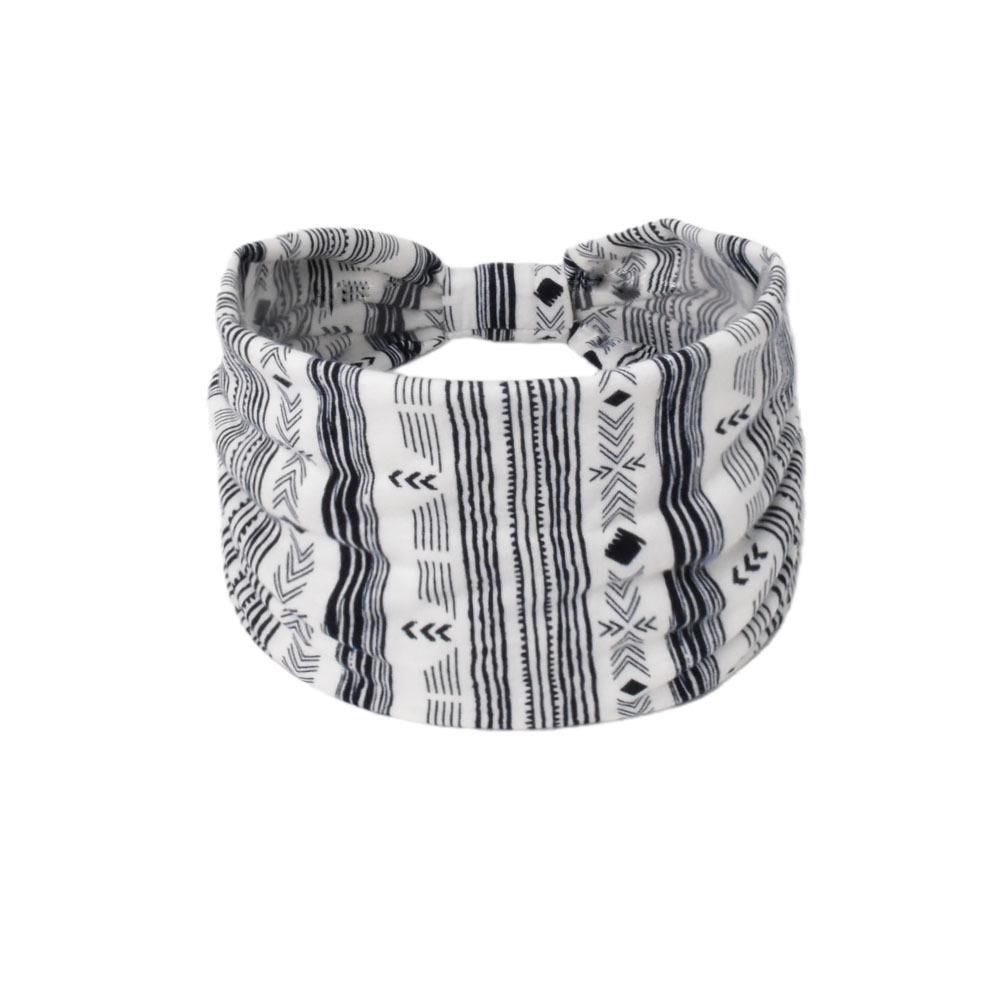 Women's Paisley Sport Yoga Headband - Sweat-Absorbing, Elastic Cotton, Bohemian Style