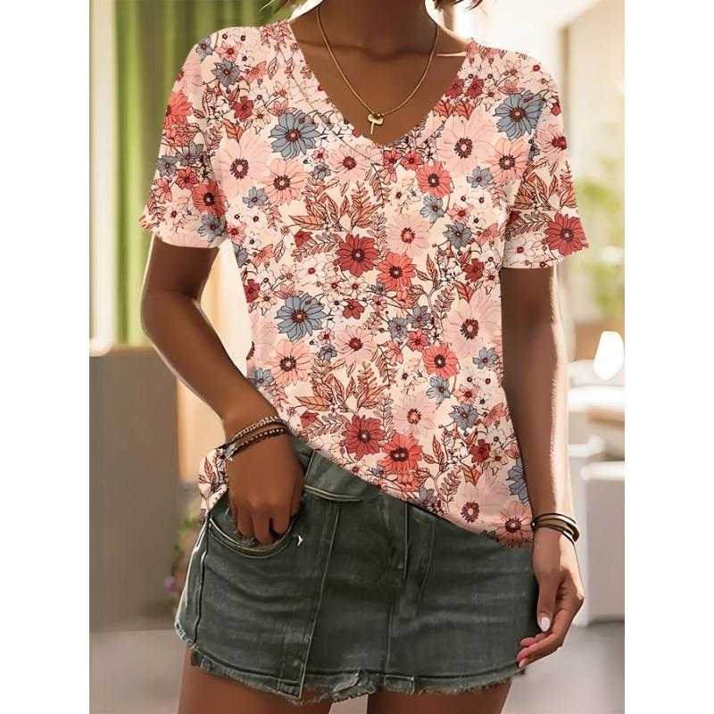 European and American fashionable women s v-neck short sleeves S