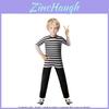 Wednesday Addams Pugsley Addams Jumpsuit Kids Xmas Halloween Theme Party Cosplay