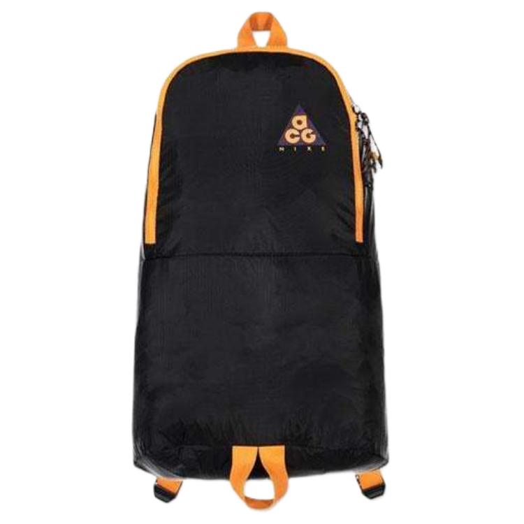 

Nike Nk ACG Color Block Foldable Design Zipper Closure Backpack Unisex Backpack Black Yellow BA5841-537 Black & Yellow