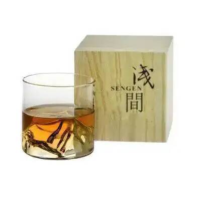 

Mt.Asama Glass Mountain Whisky Cup With Wood Box Niche Japanese Style Iceberg Whiskey Tasting Crystal Wine Tumbler 200ml Clear 200ml