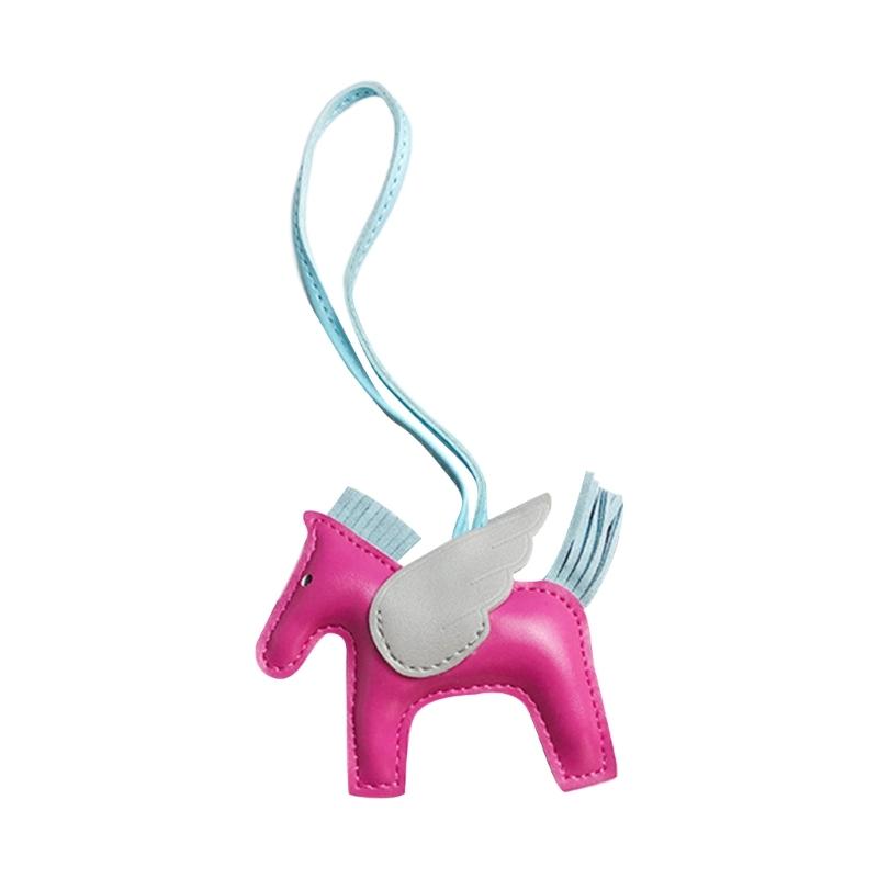 Cute Angel Wing Horse Keychain Pendant for Women Girls Fashionable Mini Horse Shape Bag Charm Oranemnt for Handbags