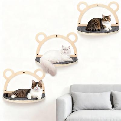 Katzen-Kletterwand-Typ-Sortiment Katzenbaum Wandmontage Katzenhängematte Sisal Vier Stufen Katzenleiter Klettern Katzenwandhängend