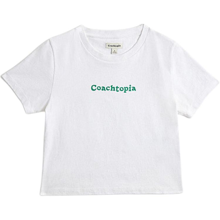 

Coach Letter Logo Print Short Sleeve T-Shirt Unisex Tops White CI869-Y05 XS