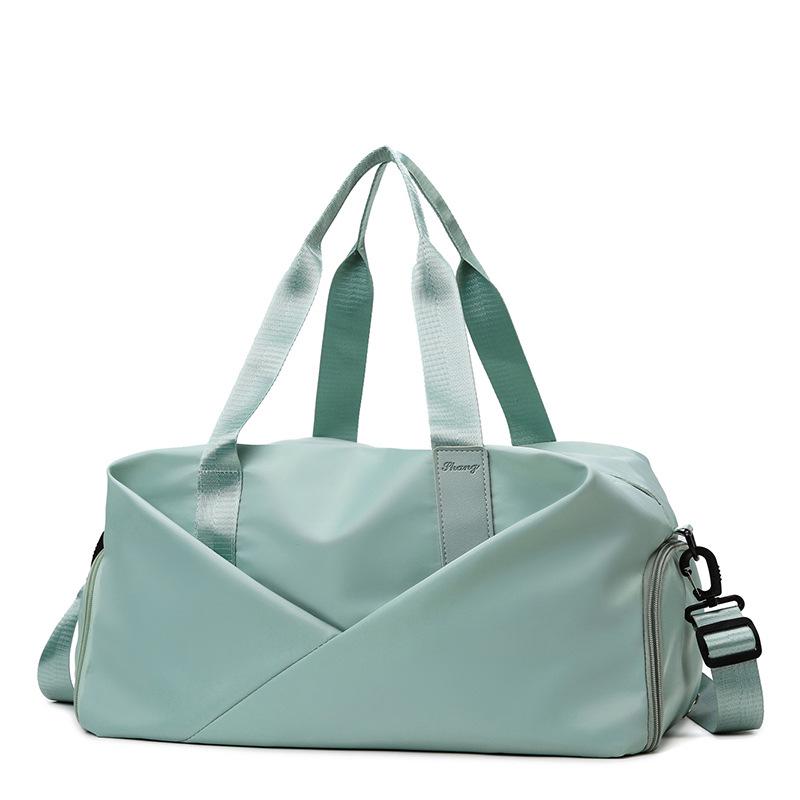 Sporttasche für Yoga mit großem Fassungsvermögen, bedrucktem Logo und Nass-/Trockenfach, ideal für Reisen und Fitnessstudio mit Schuhfach