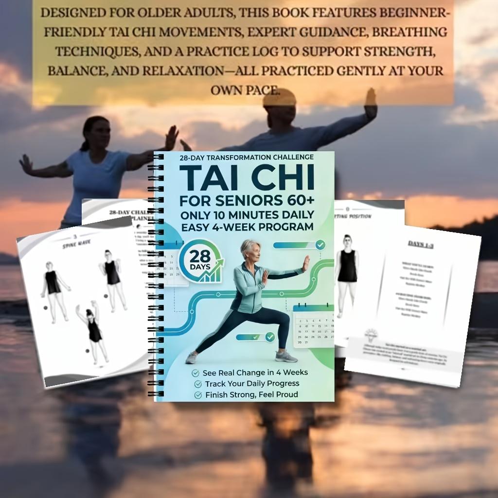 4-bändiges Set Tai Chi Arbeitshefte für Senioren und Anfänger Spiralbindung Mit progressiven Übungen Sanften Routinen Fitnesstraining