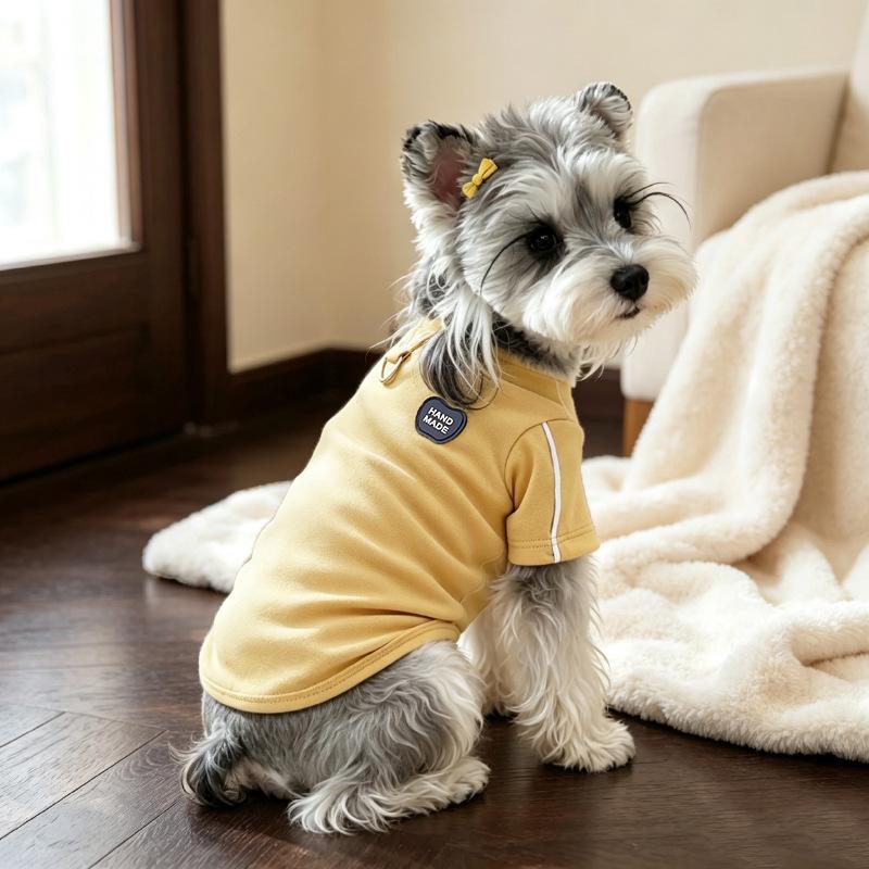 Solid Color Pet Top Cat Dog Winter Warm Basic Pullover Puppy Kitten Clothes Simple Cute Outfit