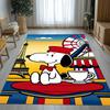 Süßer Snoopy Hund Cartoon Wohnzimmer Rutschfester Bereichsteppich Weicher Teppich für Schlafzimmer Kinderzimmer Spielzimmer Sofa, Heimdekoration Fußmatte Geschenk