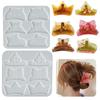 DIY Crystal Epoxy Hair Clip Mold: Cat, Bear, Crown, Butterfly, and Shark Clip Designs