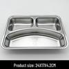 Zhaoran Stainless Steel Compartment Meal Plate