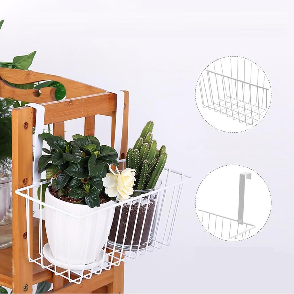 Siawadeky Wire Baskets, Set of 2, Hanging Door Rack, Over-the-Door Storage Basket, Space-Saving, Breathable Design, Drainer, Small Item Storage, Misce