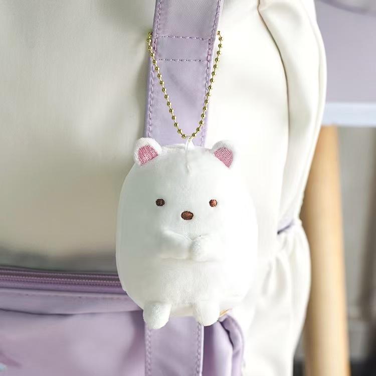 Sumikkogurashi Plush Keychain Cute Penguin Bag Pendant Kawaii Fried Shrimp Soft Stuff Animal Accessories For Birthday Gift