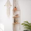 Triangle Shelves Wall Decoration Macrame Wall Shelf Home Plant Hanger Candle Holder For Dorm Bedroom Decoration