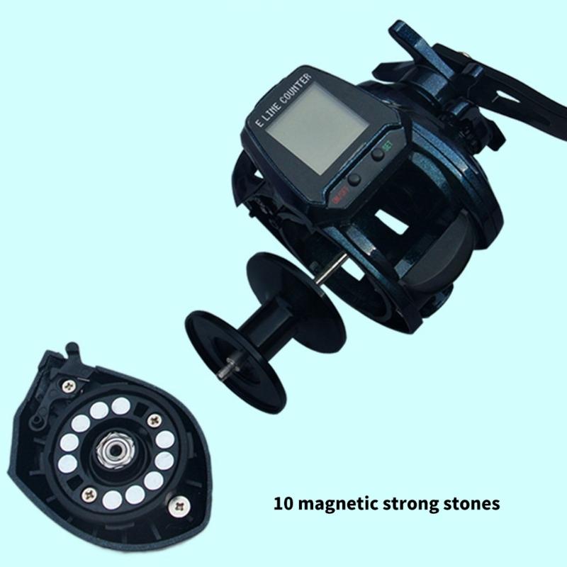 Corrosions Resist Saltwater Freshwater Fishing Reel Electronic LED Screen Fishing 7.2:1 High Speed Powerful Fishing Reel