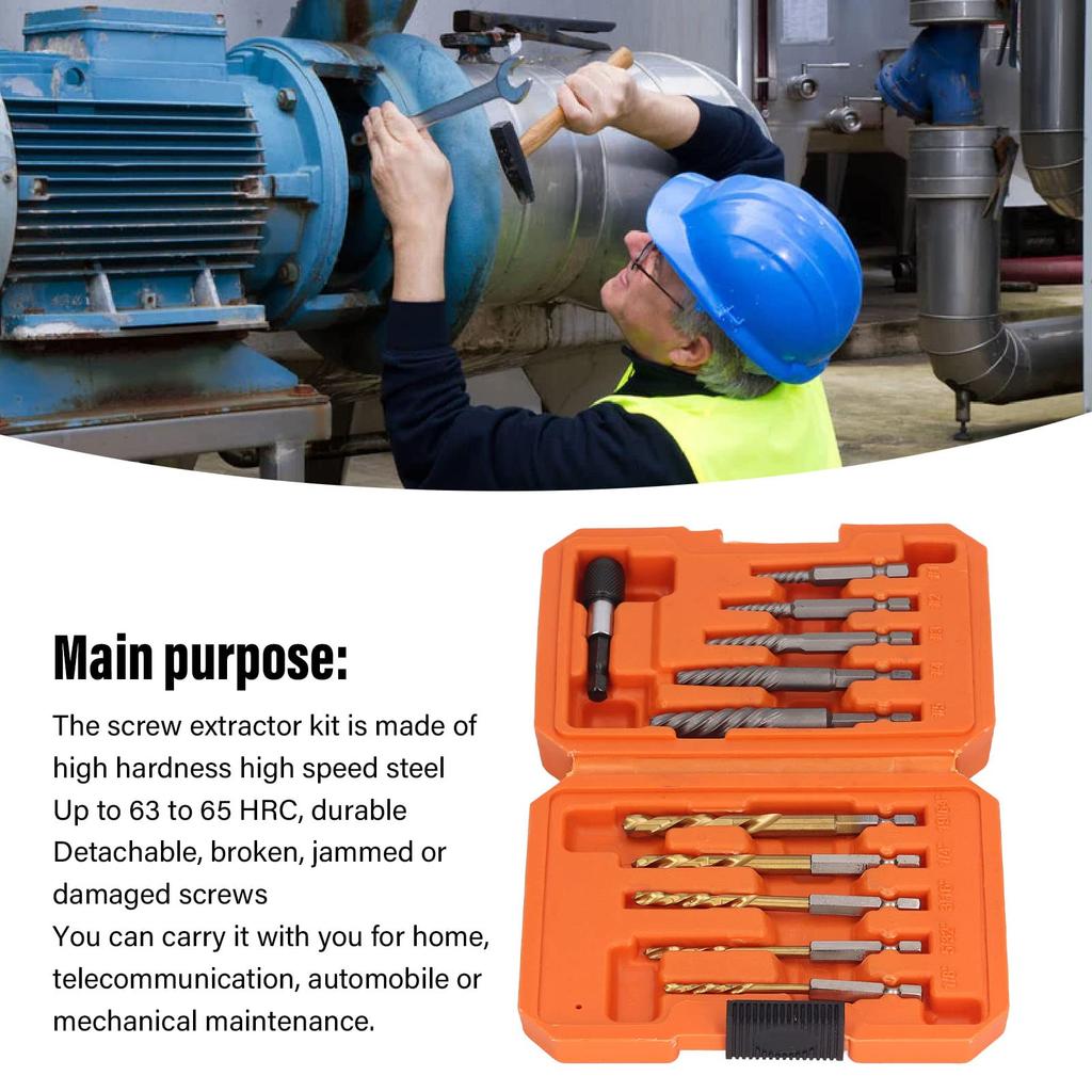 Schraubenausdreher-Set zum Entfernen von beschädigten Schrauben 11-teilig Schrauben, Bolzen,