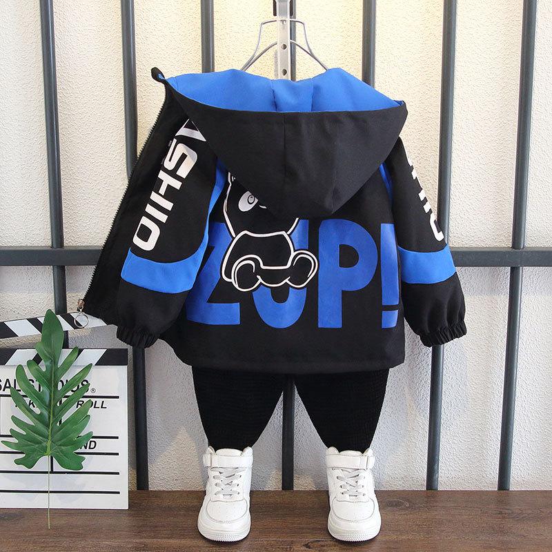 Cartoon Kapuzenoberteile Jungen und Mädchen Herbstjacke Frühling und Herbst Abschnitt der Kinder Herbst Dünne Jacke Kleines Baby