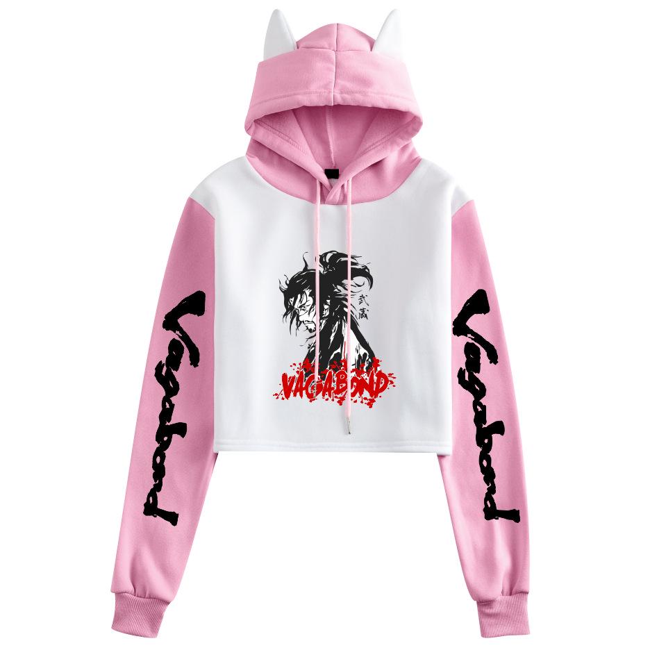 Miyamoto Musashi Anime Color Block Hoodie - Plus Velvet Sweatshirt