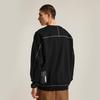 Li Ning x YNG DNA Wade Collection, Crew Neck Letter Print Embroidery Fleece Lined Thermal Loose Fit Pullover Sweatshirt AWDUH29-1