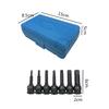 3/8" Drive Impact Socket Hex Bits 7pc Metric Set Long Air Allen Driver Auto