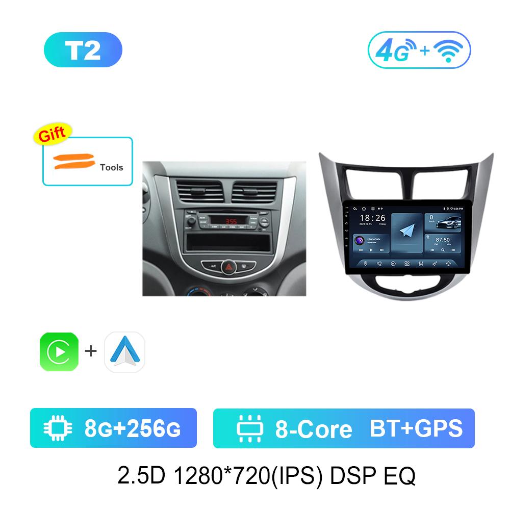 9'' for Hyundai Solaris Accent I25 2010 - 2016 Android OS GPS Car Video Multimedia Player Bluetooth WiFi HD Screen 4G Auto Tools