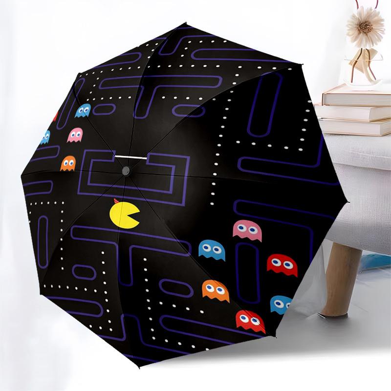 , Maze Themed Automatic Opening and Closing Umbrella, Compact Travel Umbrella, Lightweight and Portable, Suitable for Beach Commuting Busine