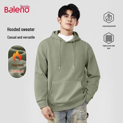 Baleno Men's Plush Lined Hooded Sweatshirt