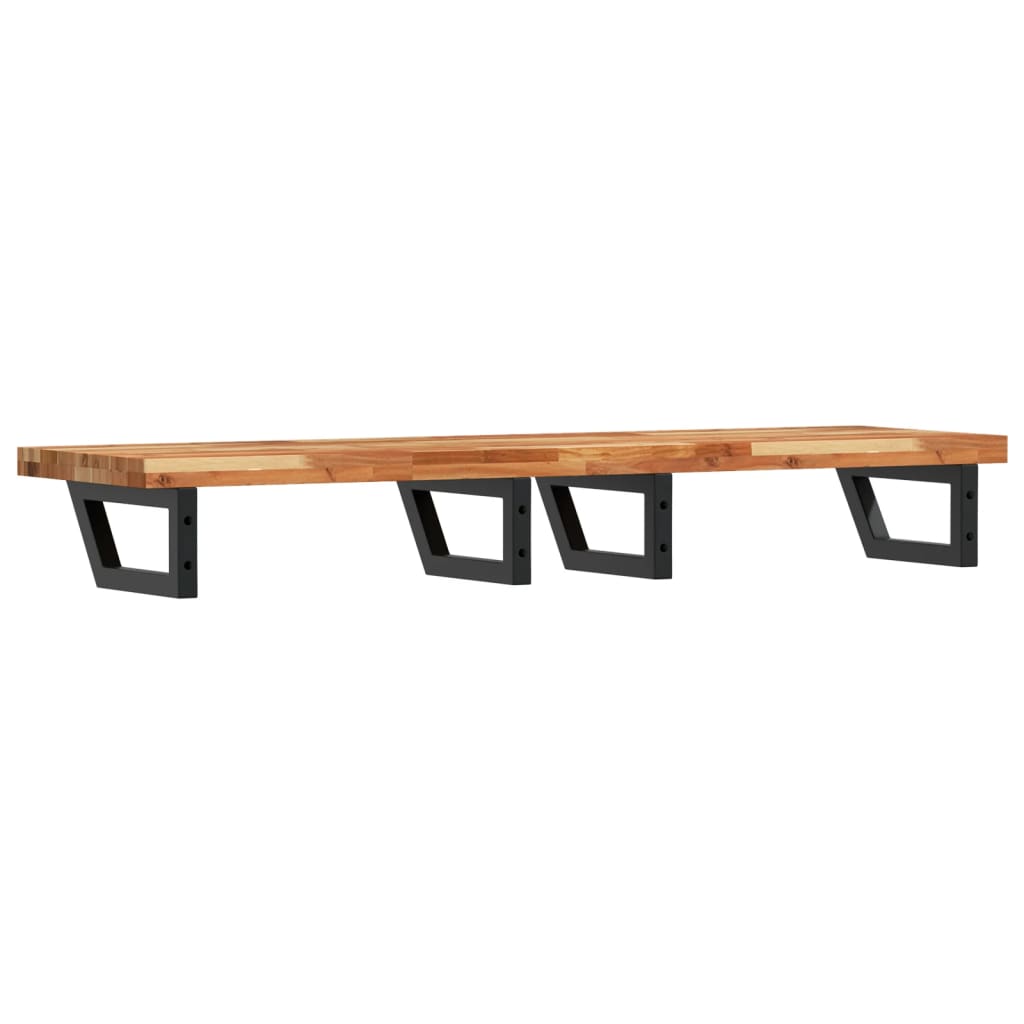 Vidaxl Wall Shelf Under Sink, Steel and Solid Acacia Wood
