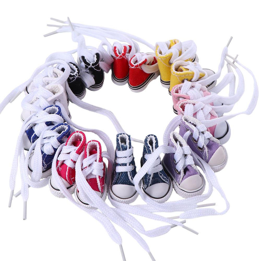 Doll Shoes 3.5CM Cute Mini Doll Shoes Denim Canvas Shoes For Doll For Toy For Doll Boots Dolls Sneakers Accessories