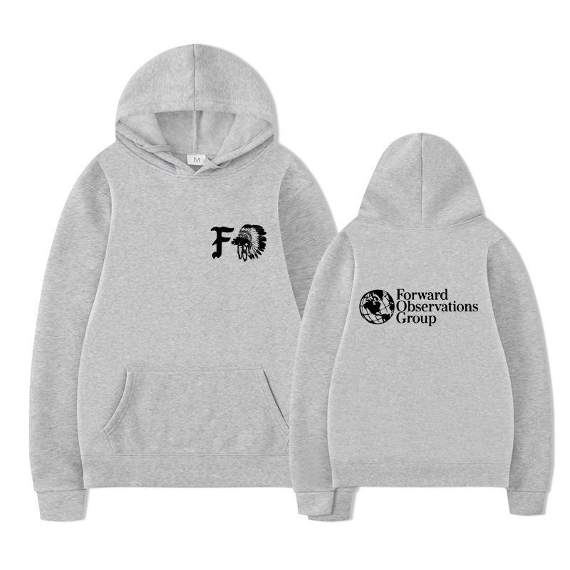 Gbrs Forward Observations Group Hoodie Punk Skeleton Autumn Winter Fleece Streetwear Tops