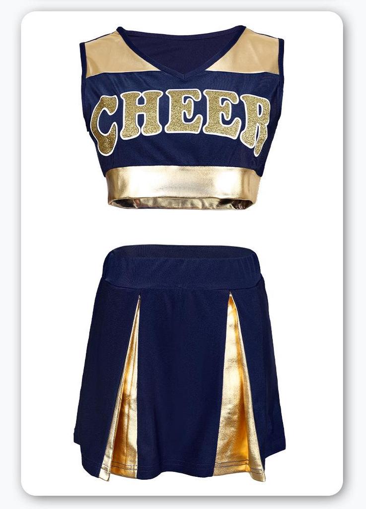 Damen Cheerleading Wettbewerbs Tanzkostüm Set – Kurzer Rock