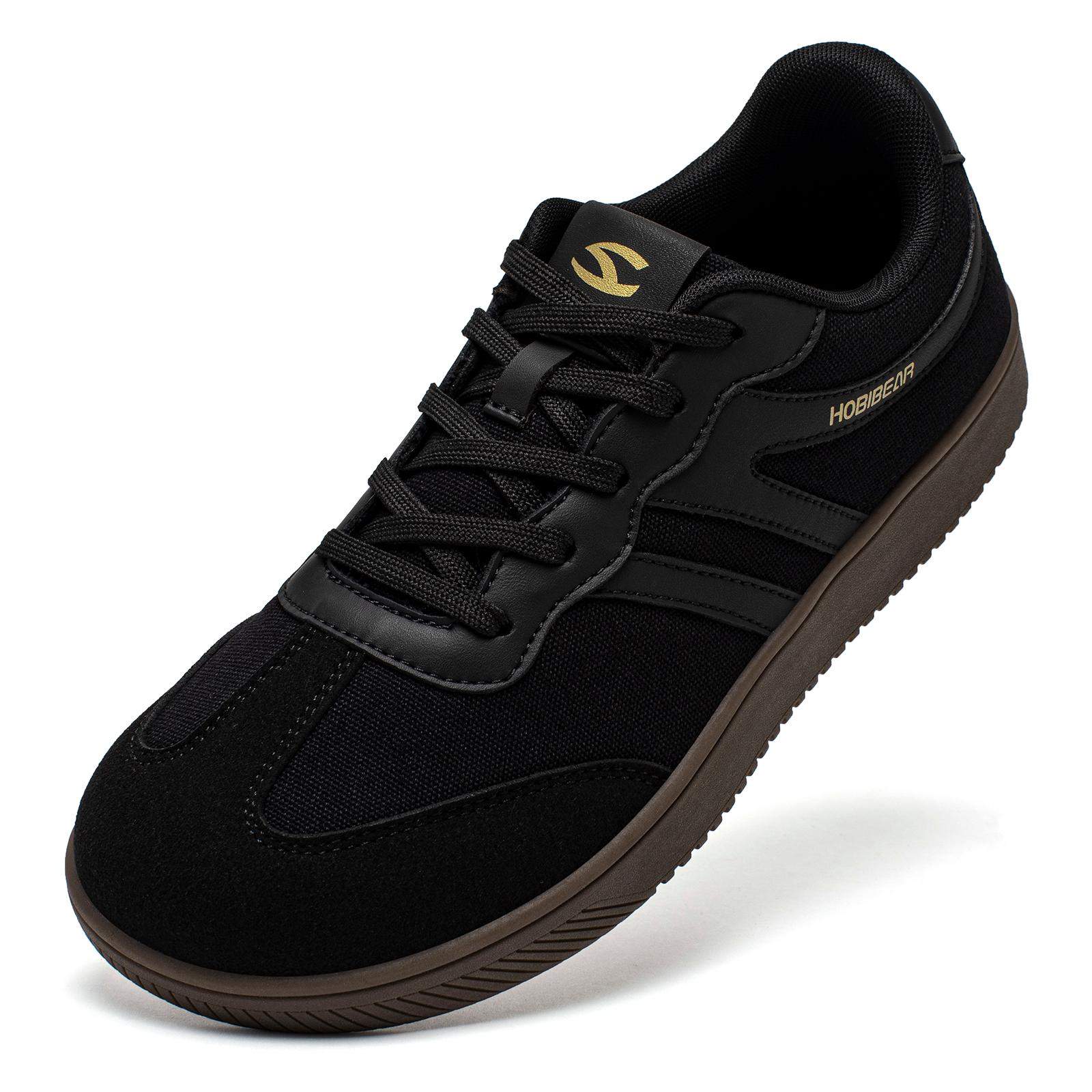 

HOBIBEAR Wide Toe Sneakers Unisex Walking Shoes Lace Up fabric Non Slip Casual Sneaker 37