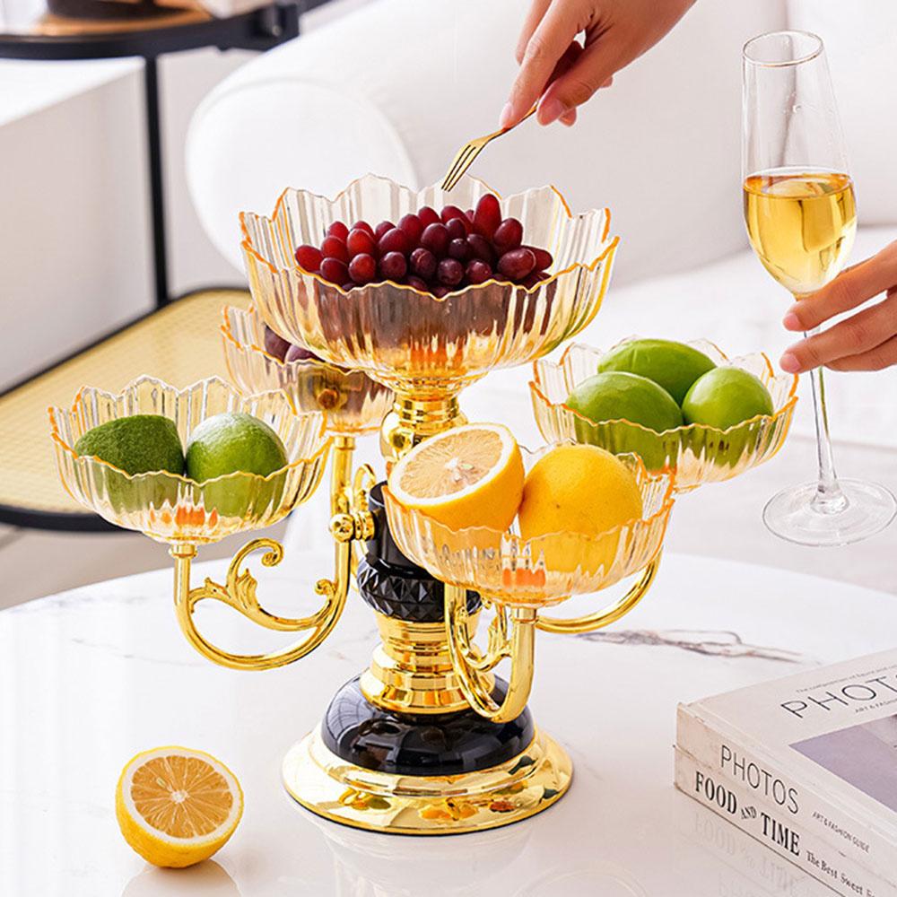 1PC European style rotating fruit tray, multi-layer internet famous fruit tray, modern home living room coffee table, creative l