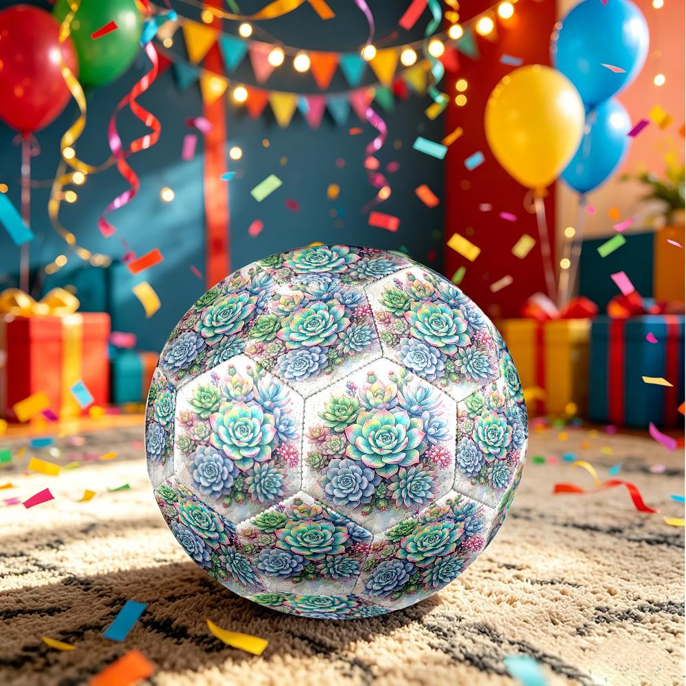 1pc Succulent Garden Size 5 Soccer Ball Professional Lightweight Durable Match Training Football Indoor &Outdoor Sports BallTraining Ball Y43