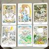 10.3*6cm Tarot of The Dead, 78 Skeleton Tarot Cards - Watercolor Skull Art Divination Tarot Deck for Tarot Reading