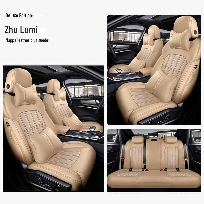 Universal Suede Car Seat Cover: Full Coverage, Ventilated, All-Season Cushion