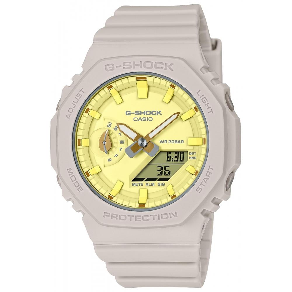 

G-SHOCK [Casio] Часы Модель среднего размера Биомассовый пластик GMA-S2100NC-4AJF Женские Бежевый x Желтый