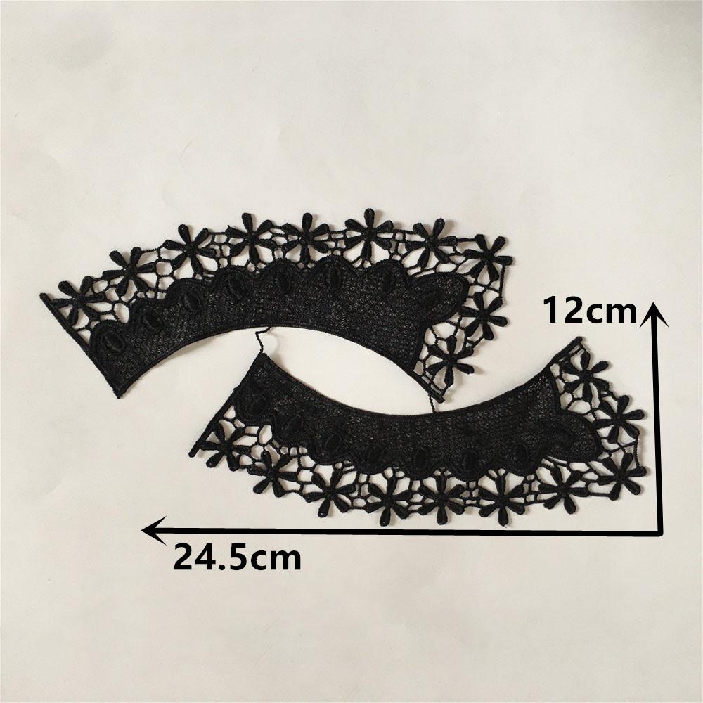 Black And White Neckline Lace Fabric DIY Hollow Lace False Collar Embroidery Applique Decoration Clothing Sewing Accessories