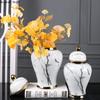 Chinese Style Light Luxury Imitation Marble Ceramic Storage Jar Vase Decoration Living Room Desktop Decoration Home Decoration