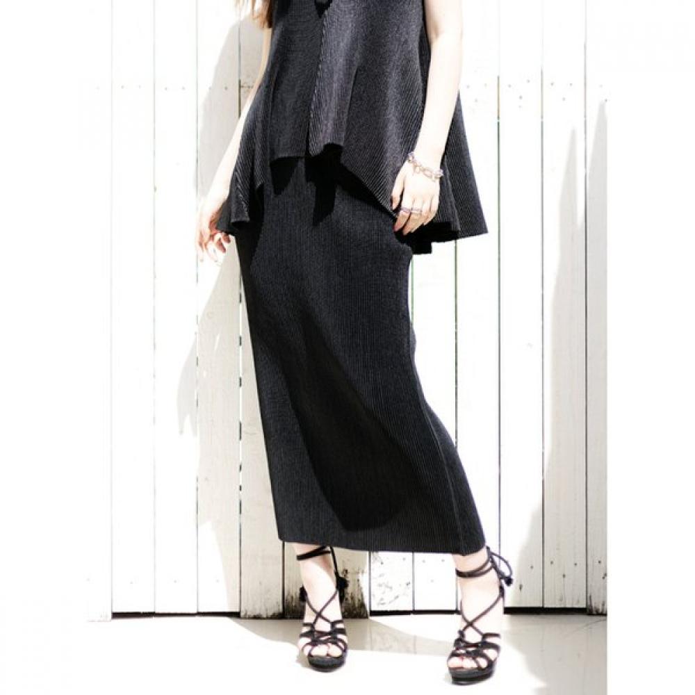 Specchio Pleated Straight Skirt 441 228 02