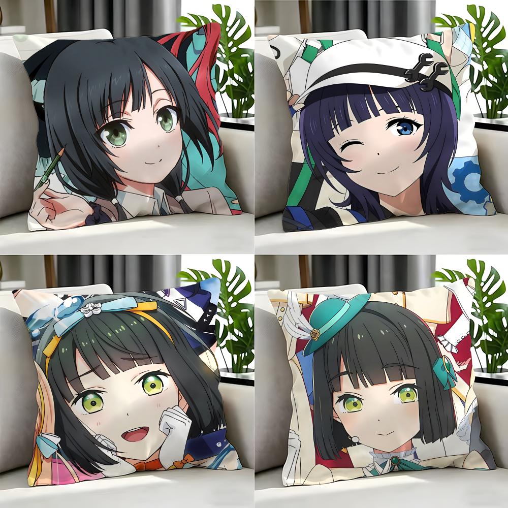 anime SHIROBAKO Cushion Cover Cushion Cover Set Pcs x x x Pillowcase Decorative Sofa Home Decor