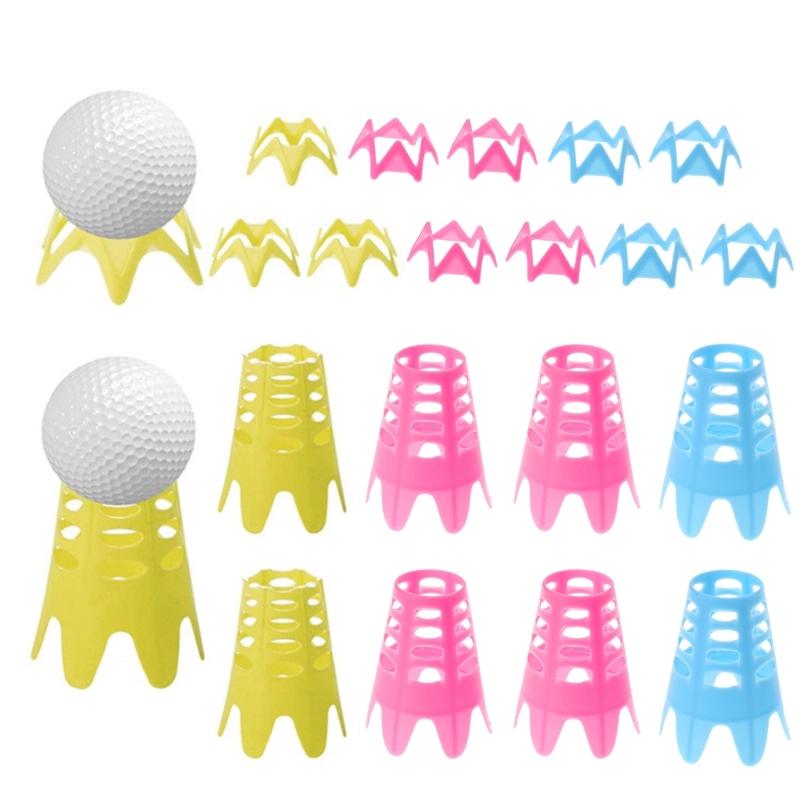 10Pcs Golf Simulator Tees Indoor Golf Tees Golf Mat Tees for Winter Turfs and Driving Range, Pack of 5 Tall and 5 Small