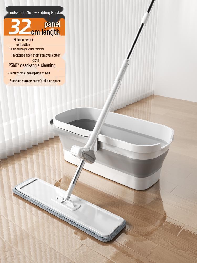Hands-Free Large Rotating Mop for Home - Dual-Purpose Floor Cleaner