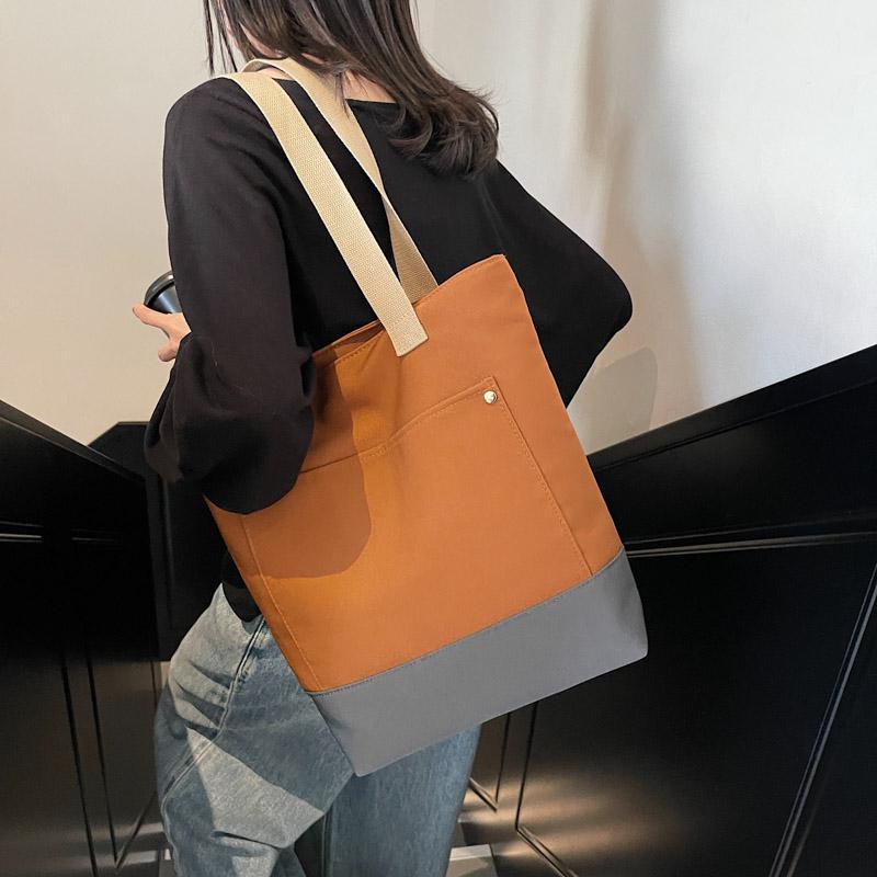 Canvas Large Capacity Tote Bag Student Shoulder Bag Women's Crossbody Bag